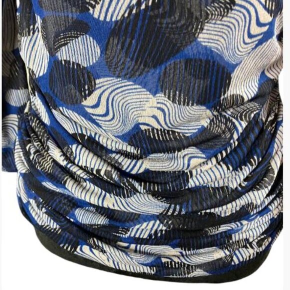 Vintage Classiques Entier Bold Abstract Pattern 100% Silk Blouse Size Large EUC - Picture 6 of 9